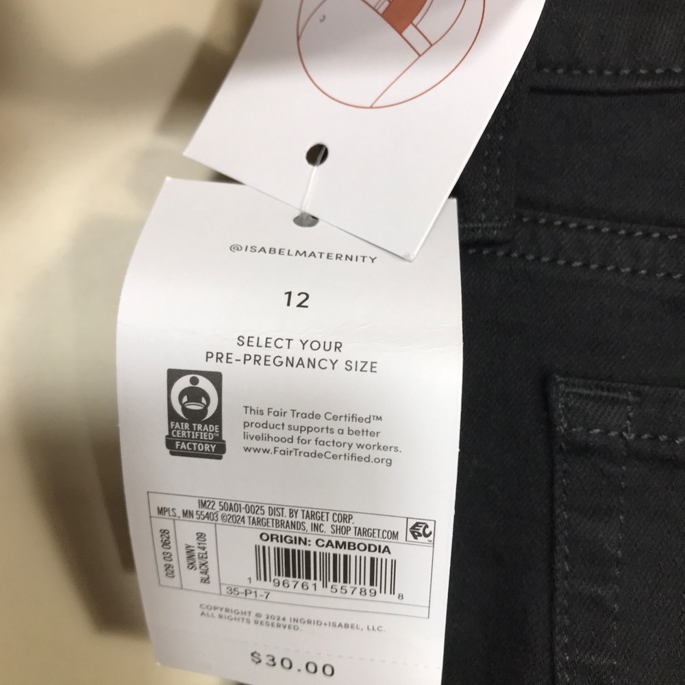 a Lot Of 2  Womens Isabel Maternity Skinny Boot Side Panel Jeans size 12 - Picture 10 of 12